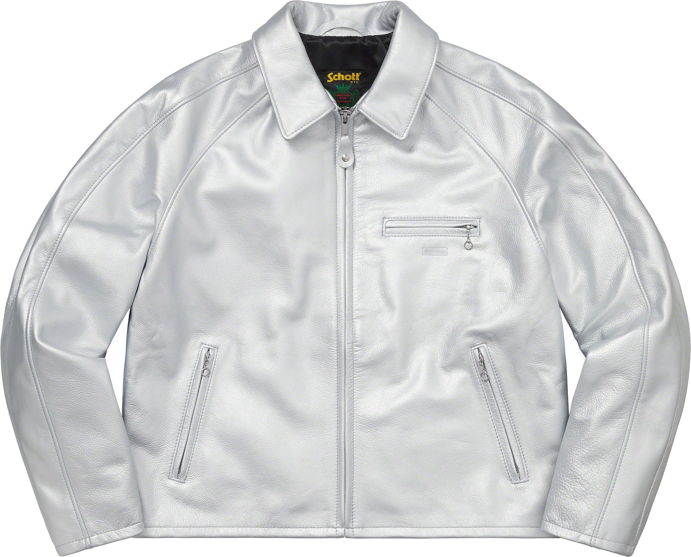 Supreme®/Schott® Leather Racer Jacket view 8